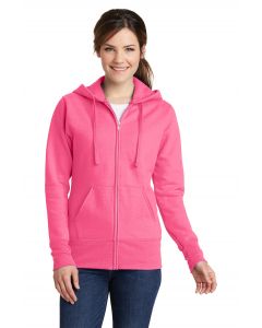 Port Company Ladies Core Fleece Full-Zip Hooded Sweatshirt. LPC78ZH